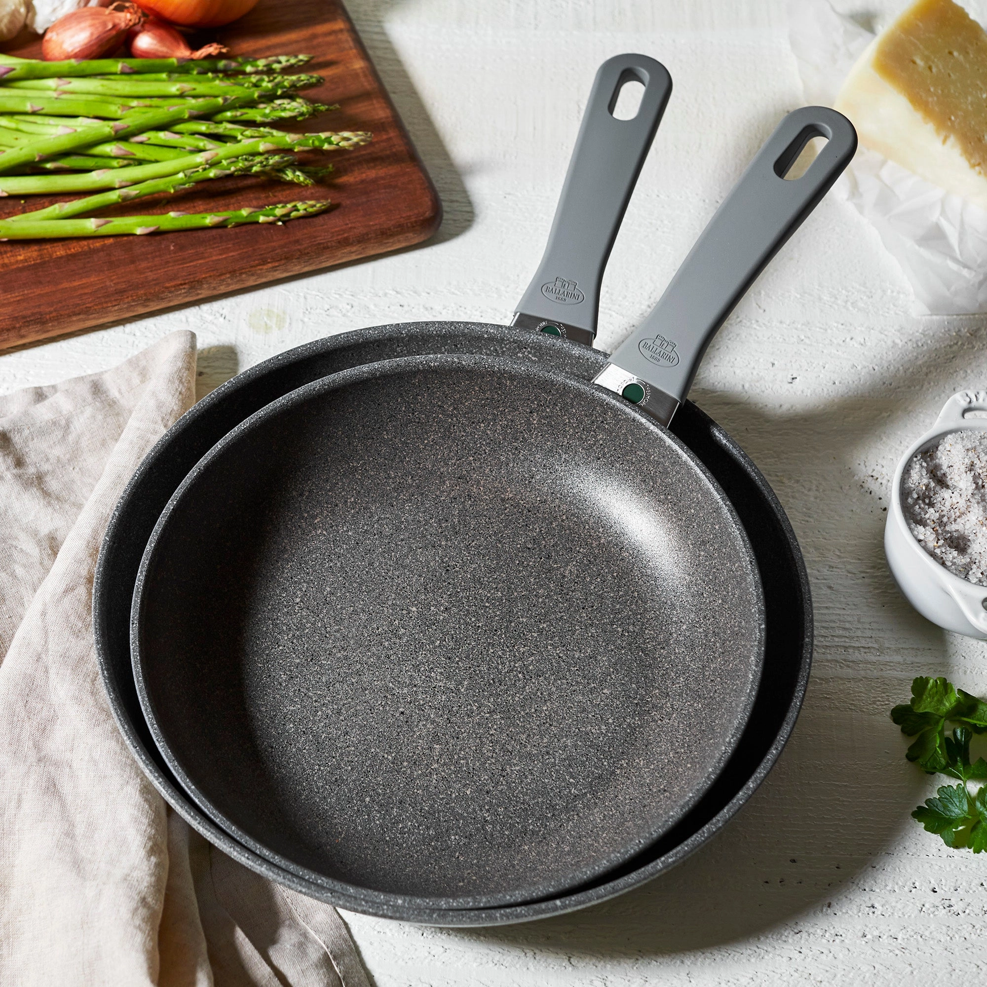 BALLARINI Parma Plus by HENCKELS 2-pc Aluminum Nonstick Fry Pan Set, Made in Italy