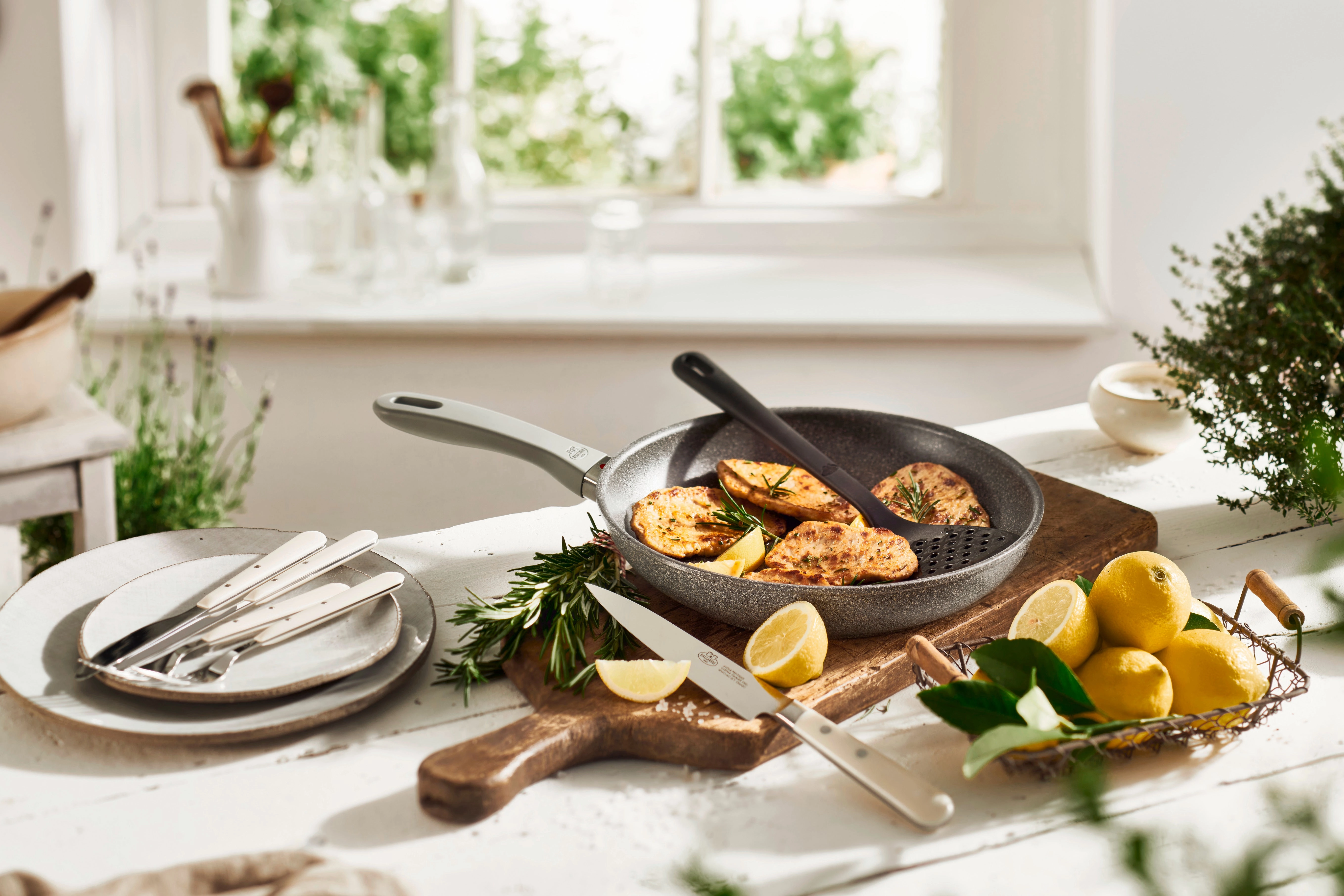 BALLARINI Parma Plus by HENCKELS 2-pc Aluminum Nonstick Fry Pan Set, Made in Italy