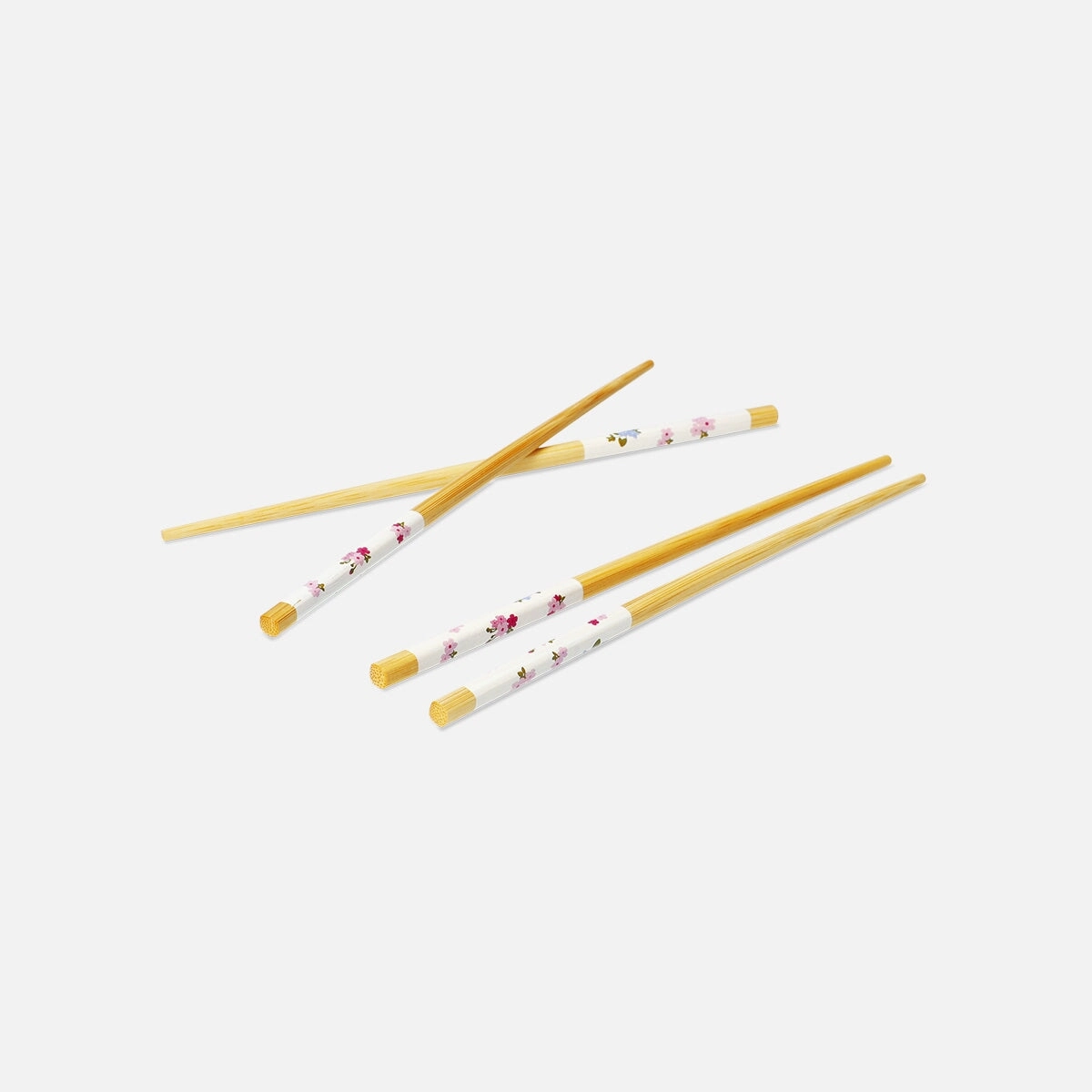 Bamboo chopsticks with blossom print - 2 pcs