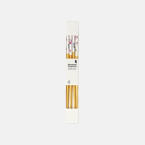 Bamboo chopsticks with blossom print - 2 pcs Kitchen Tableware at affordable prices