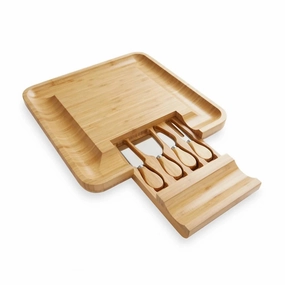 Bamboo Square Cheese Board In Natural Cutlery knife sets deals