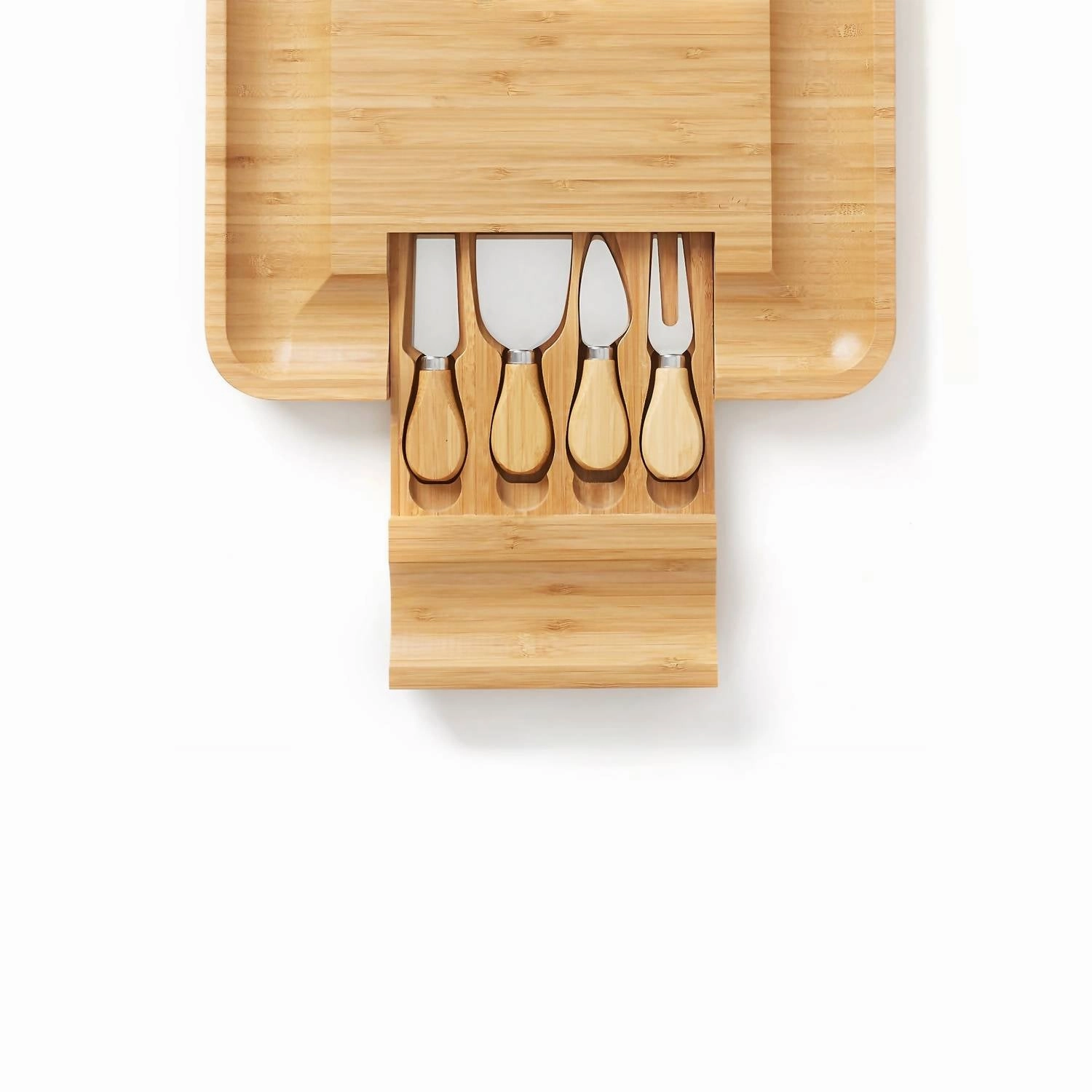 Bamboo Square Cheese Board In Natural