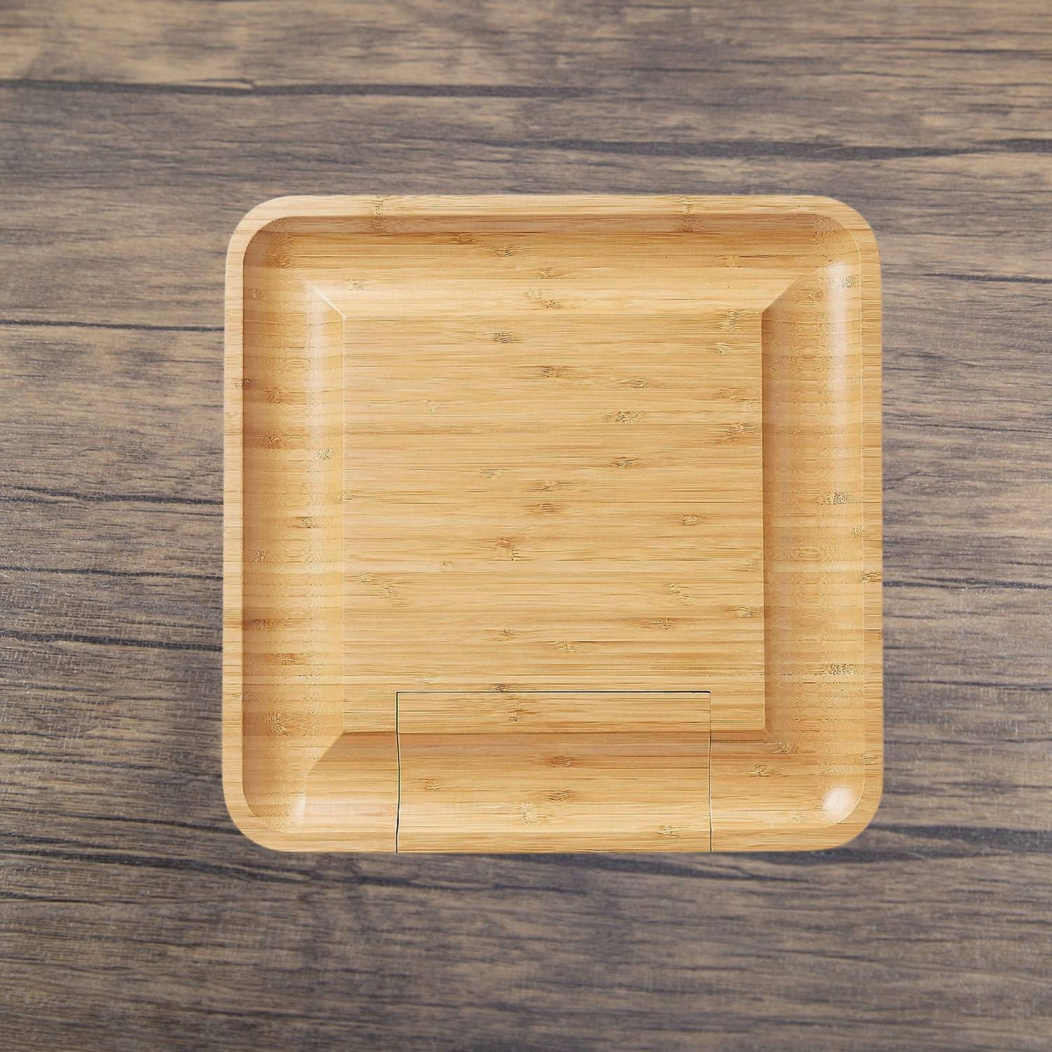Bamboo Square Cheese Board In Natural