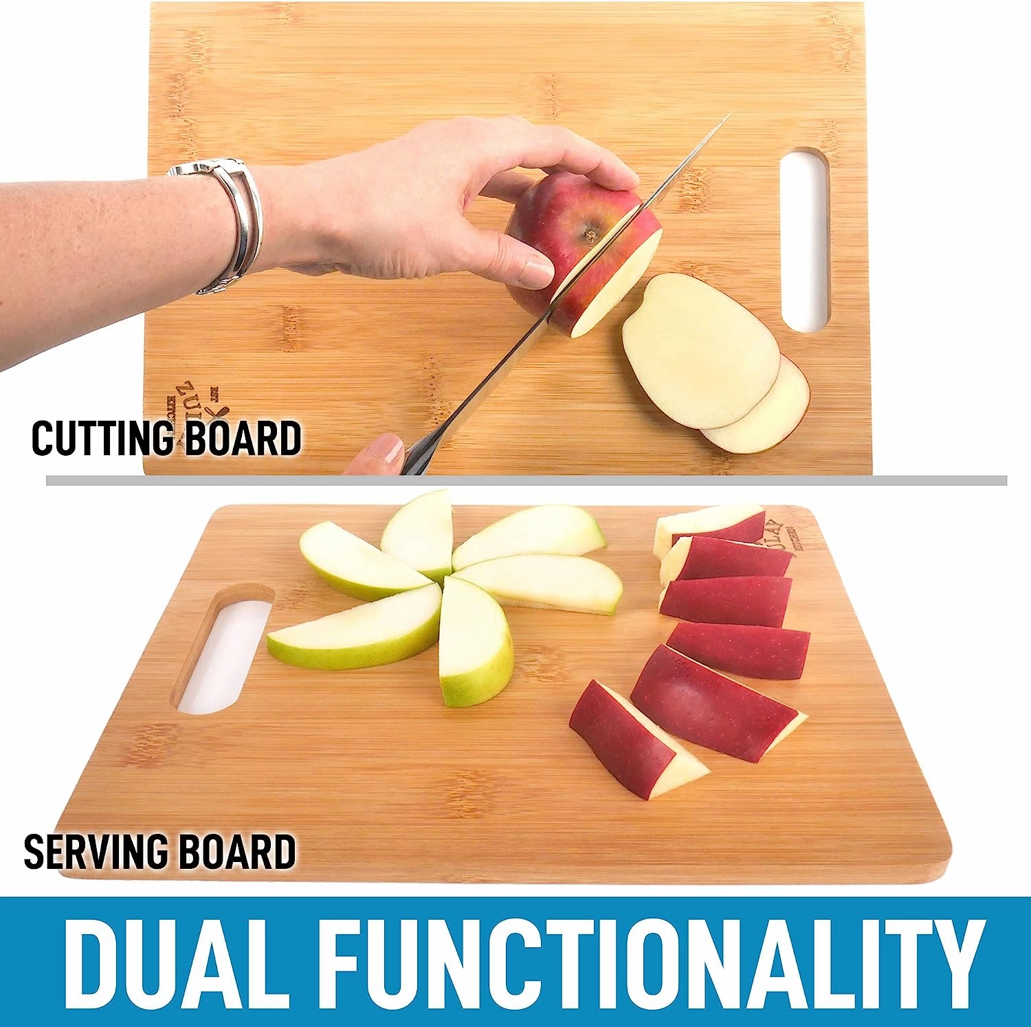 Bamboo Wooden Cutting Boards 3-Pc.
