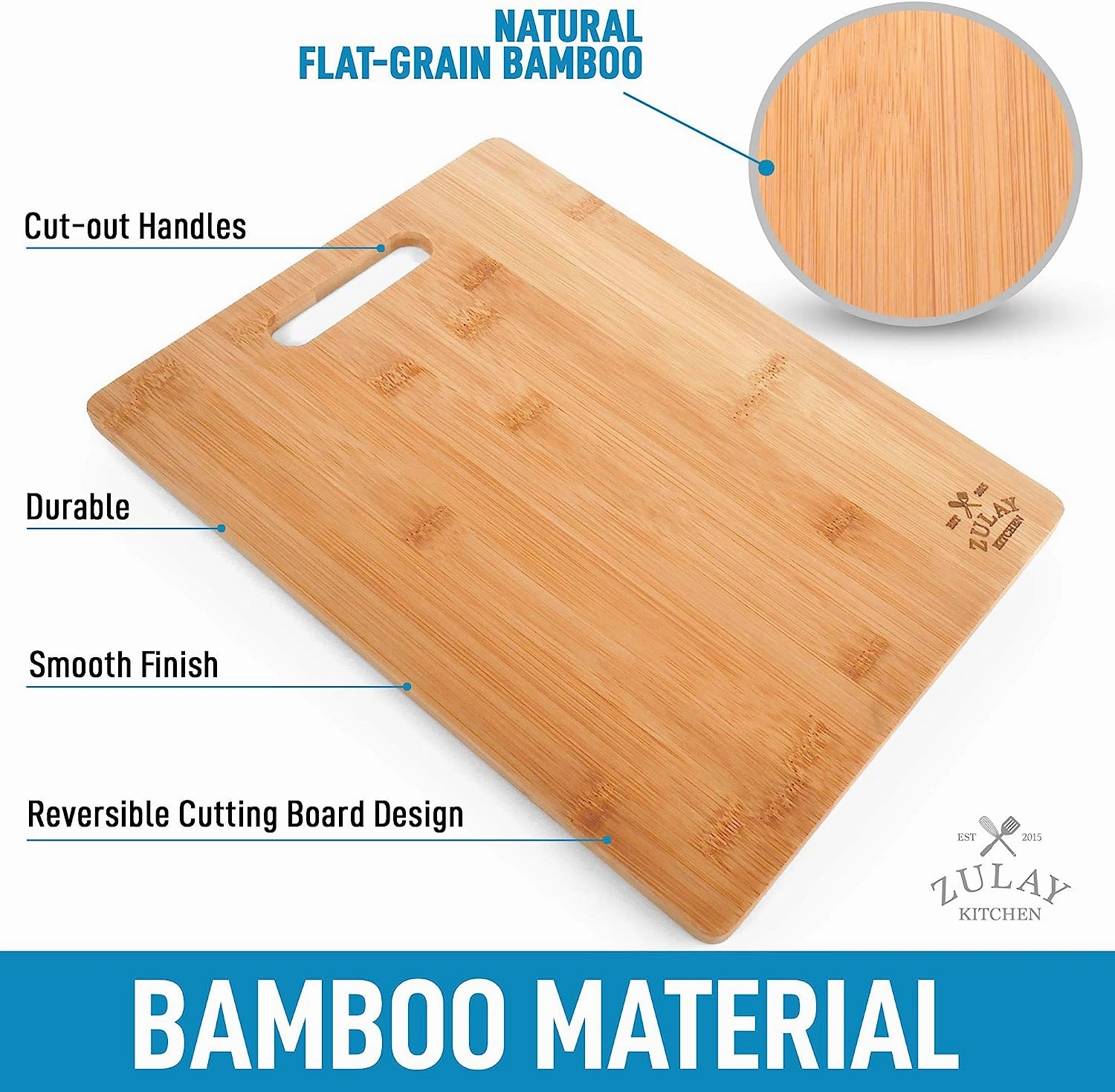 Bamboo Wooden Cutting Boards 3-Pc.