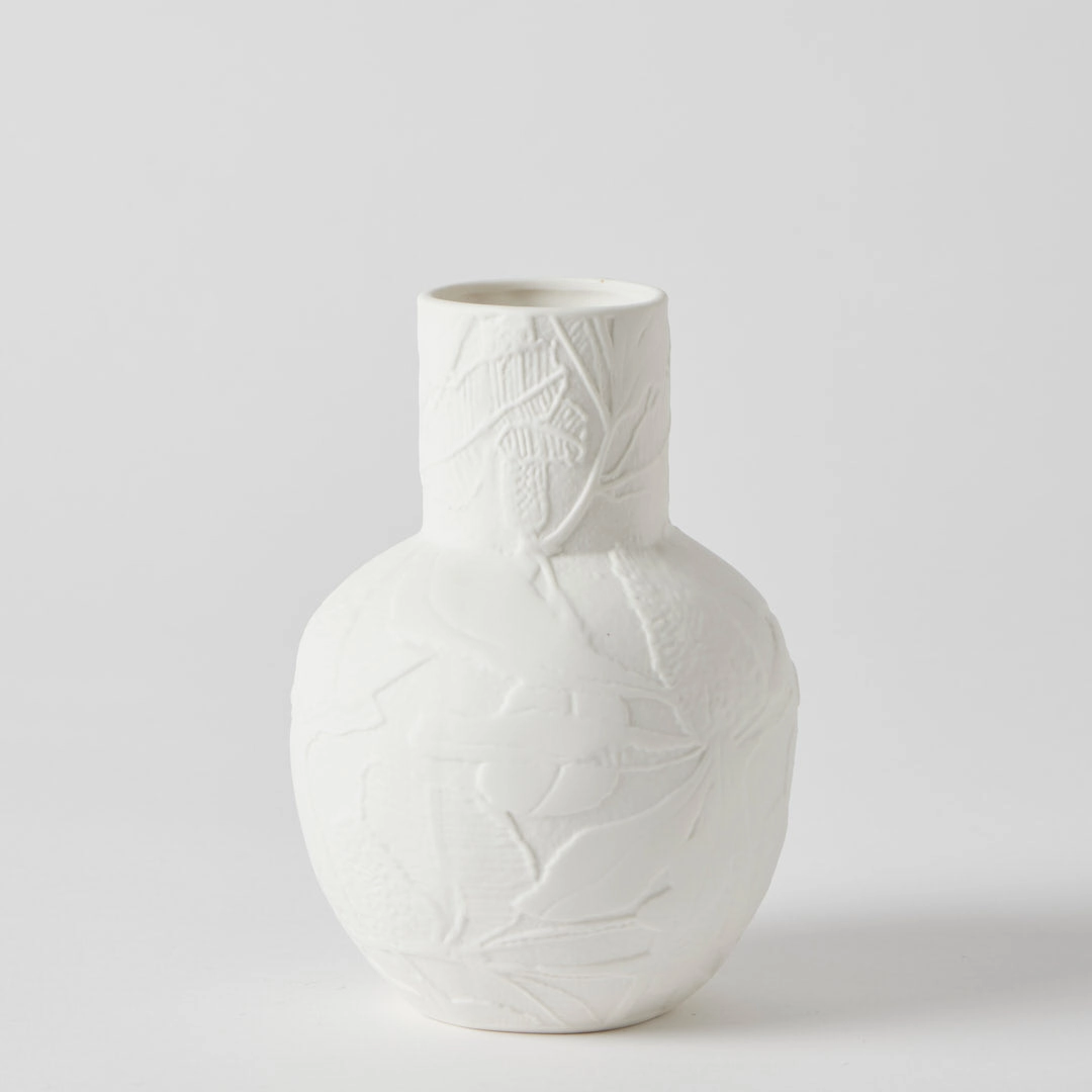 Banksia Round Vase Small - White Cheap Vases for home