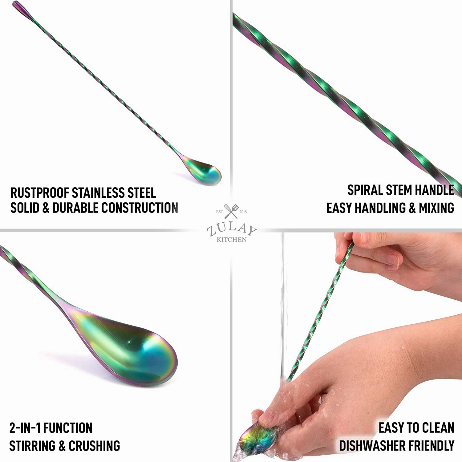 Bar Spoon & Cocktail Mixing Spoon for Cocktail Shakers