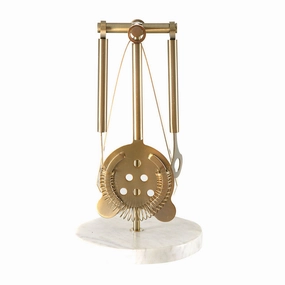 Bar Tool Set - Gold Stainless Steel with Marble Base Barware sale online