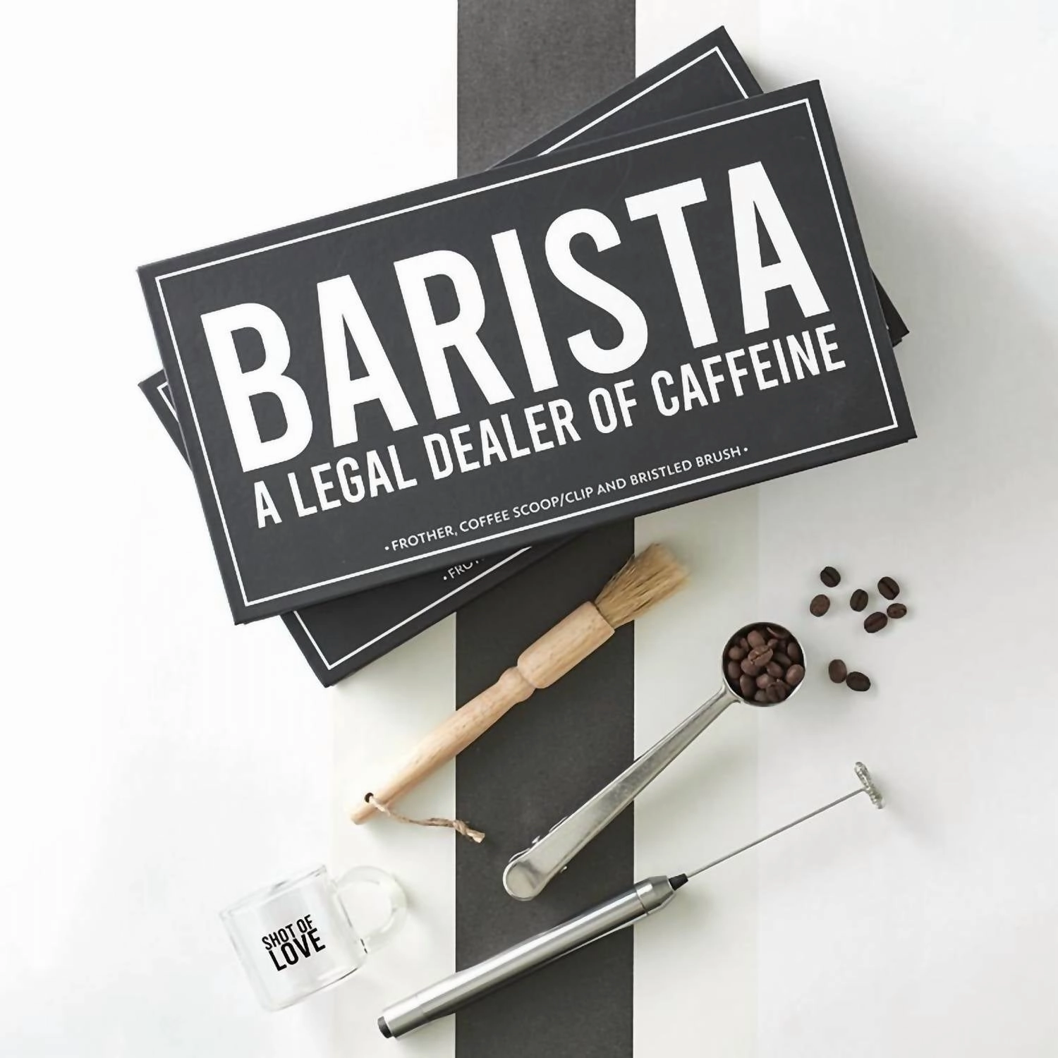 Barista Book Box In Silver/beige