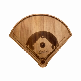 Baseball Diamond Wood Board In Natural Cutlery knife sets deals