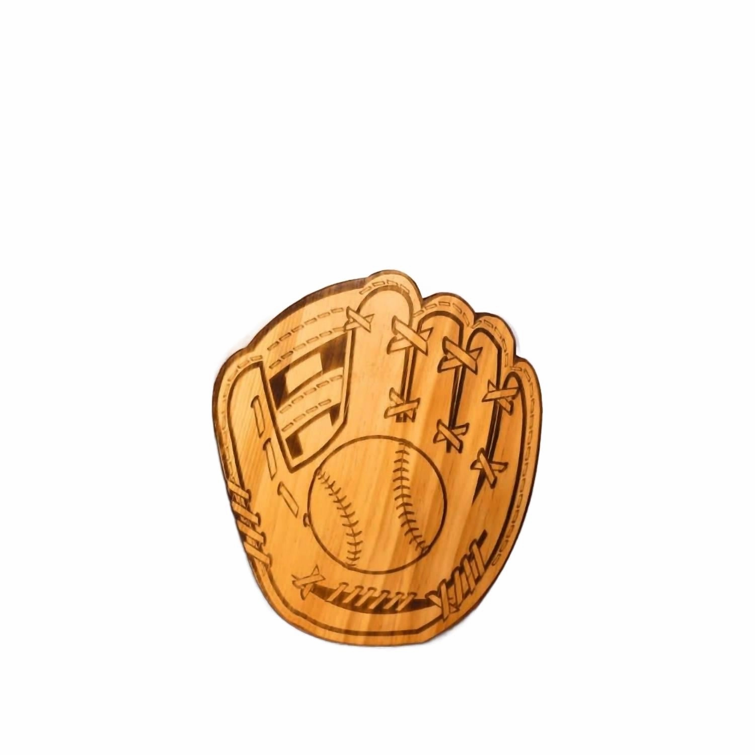 Baseball Glove Wood Board In Natural