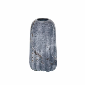 Basin Small Glass Vase 14x24.5cm Blue Cheap Vases for home