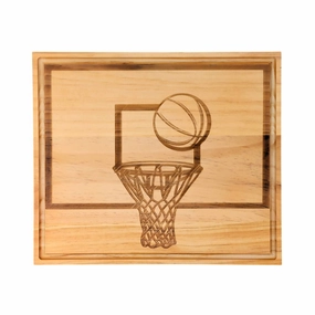 Basketball Backboard Wood Board In Natural Cutlery knife sets deals