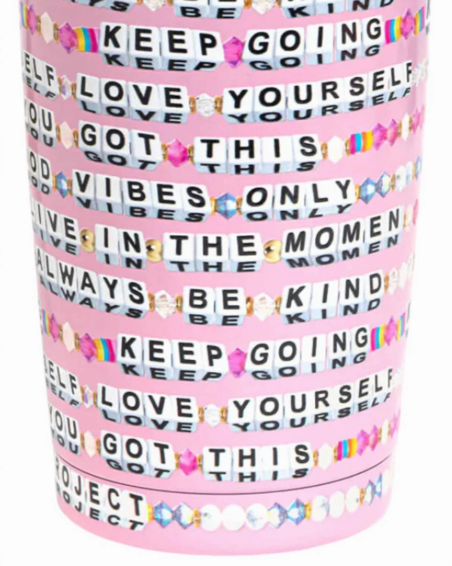 Beaded Tumbler In Pink