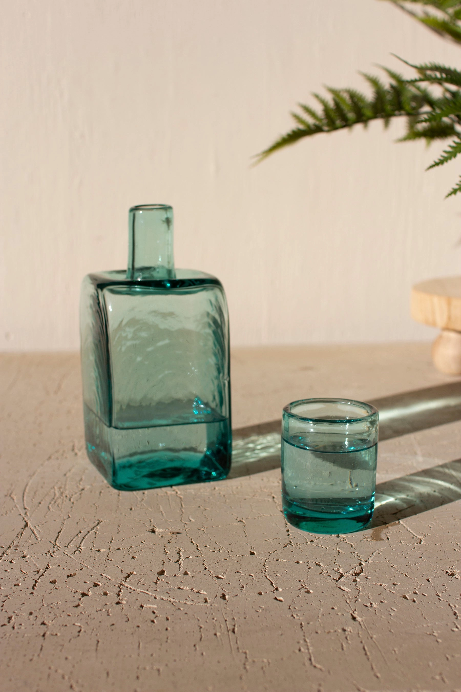 Bedside Water Bottle with Drinking Glass
