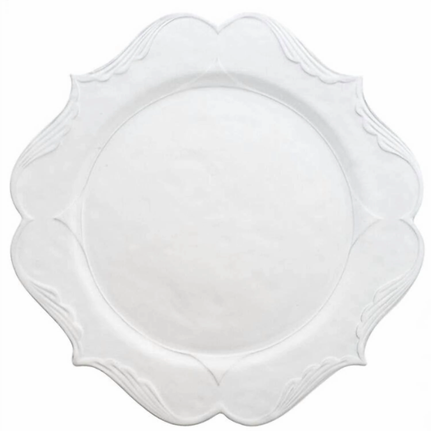 Bella Bianca Filigree Charger In White Serveware deals online