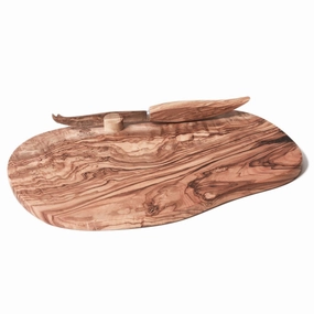 Berard Olive Wood Cheese Board & Knife Set, 13-Inch x 7-Inch Cutlery knife sets deals