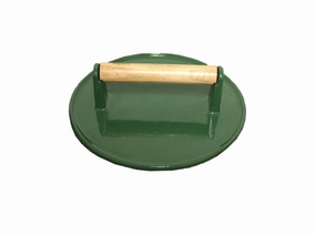 BergHOFF 9" Cast Iron Steak Press, Green Cookware holiday sale