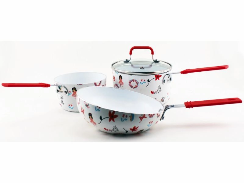 BergHOFF CookNCo 4Pc Children's Cookware Set, Girls Cookware holiday sale