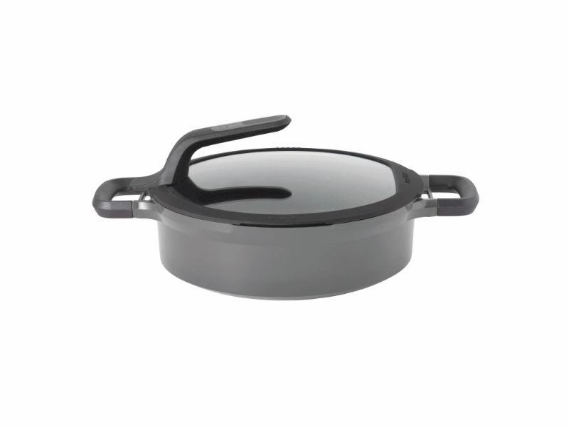 BergHOFF GEM 10.25" Non-Stick Covered 2-Handled Saut Pan, 4.1 Qt, Grey Cookware holiday sale