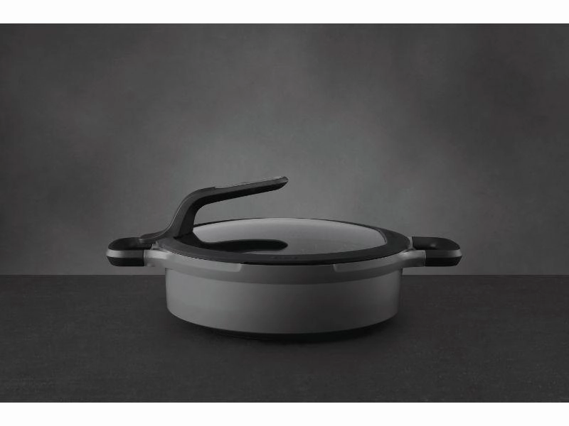 BergHOFF GEM 10.25" Non-Stick Covered 2-Handled Saut Pan, 4.1 Qt, Grey