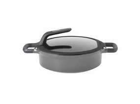 BergHOFF GEM 10.25" Non-Stick Covered 2-Handled Saut Pan, 4.1 Qt, Grey Cookware holiday sale