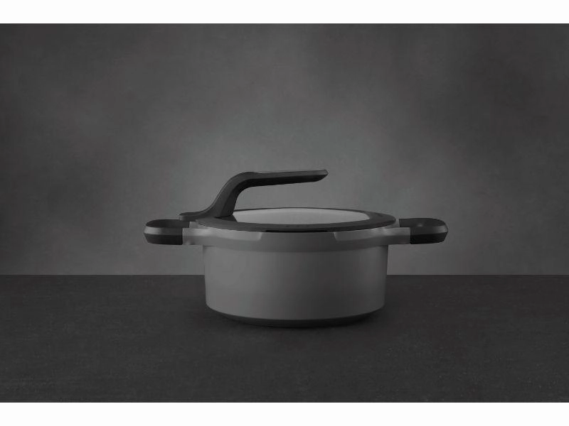 BergHOFF GEM 8" Non-Stick Covered Casserole, 3 Qt, Grey