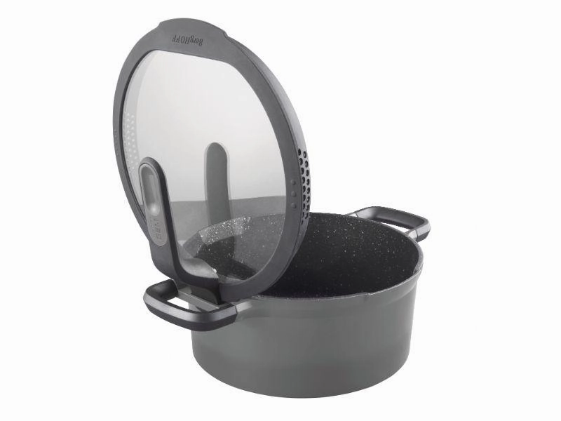 BergHOFF GEM 8" Non-Stick Covered Casserole, 3 Qt, Grey