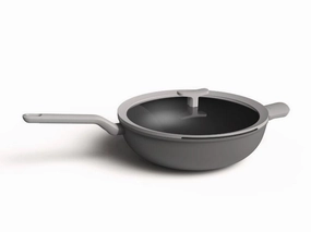BergHOFF Leo 12.5" Covered Wok, 6.2 Qt, Grey Cookware holiday sale