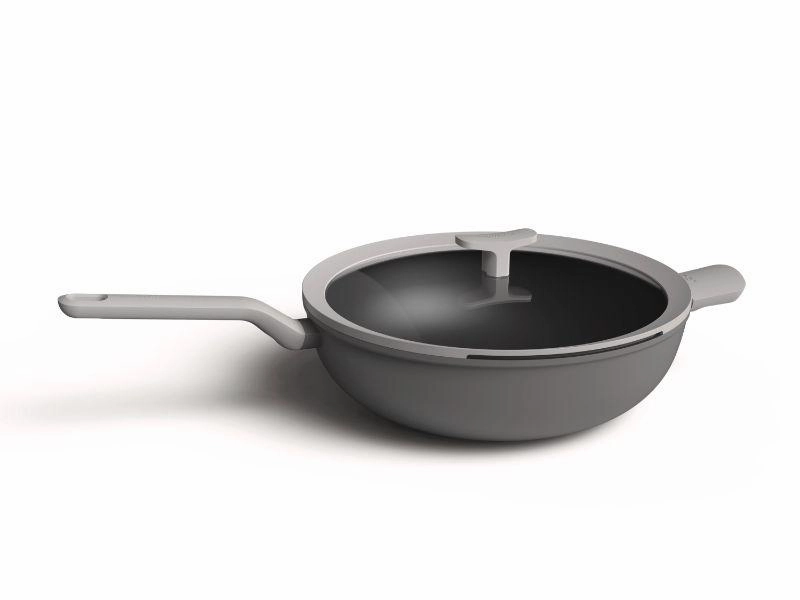 BergHOFF Leo 12.5" Covered Wok, 6.2 Qt, Grey Cookware holiday sale