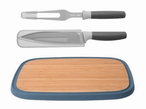BergHOFF Leo 3pc Complete Carving Set with Cutting Board Cutlery outlet discounts