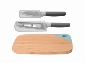 BergHOFF Leo 3pc Cutting Board and Knife Set Cutlery outlet discounts
