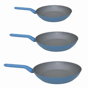 BergHOFF Leo 3Pc Non-Stick Fry Pan Set, Blue Cookware holiday sale