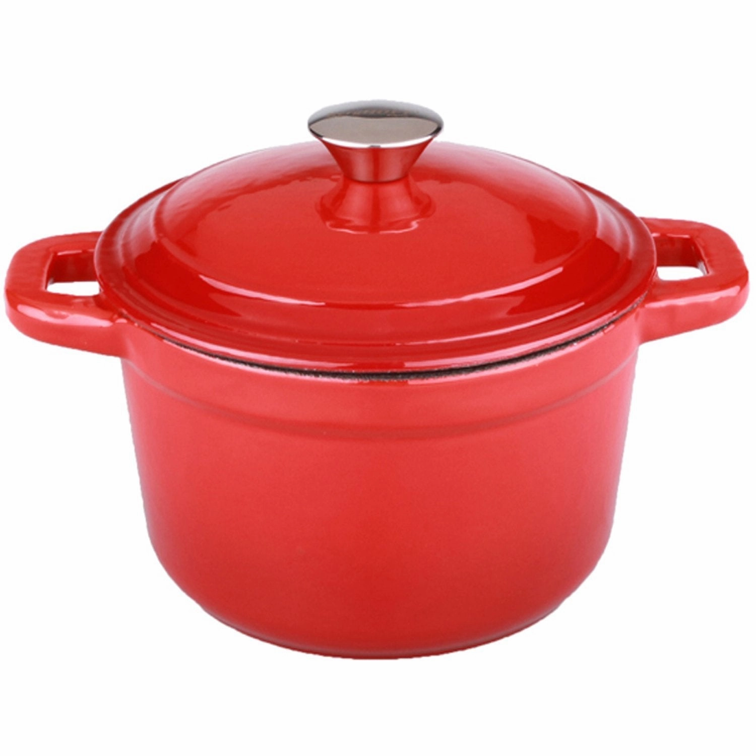BergHOFF Neo 3Qt Cast Iron Round Covered Dutch Oven, Red Cookware holiday sale