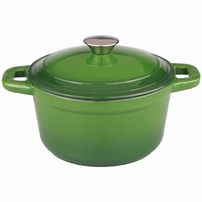 BergHOFF Neo 7Qt Cast Iron Round Covered Dutch Oven, Green Cookware holiday sale