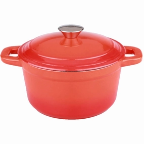 BergHOFF Neo 7Qt Cast Iron Round Covered Dutch Oven, Orange Cookware holiday sale
