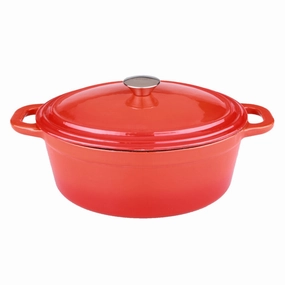 BergHOFF Neo 8Qt Cast Iron Oval Covered Dutch Oven, Orange Cookware holiday sale