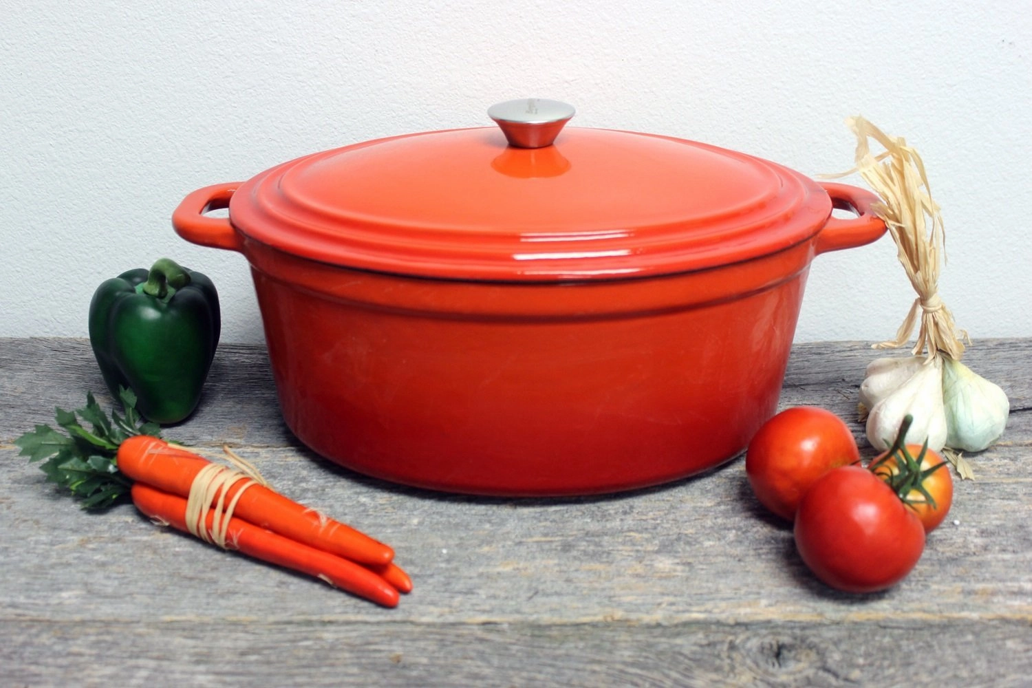 BergHOFF Neo 8Qt Cast Iron Oval Covered Dutch Oven, Orange