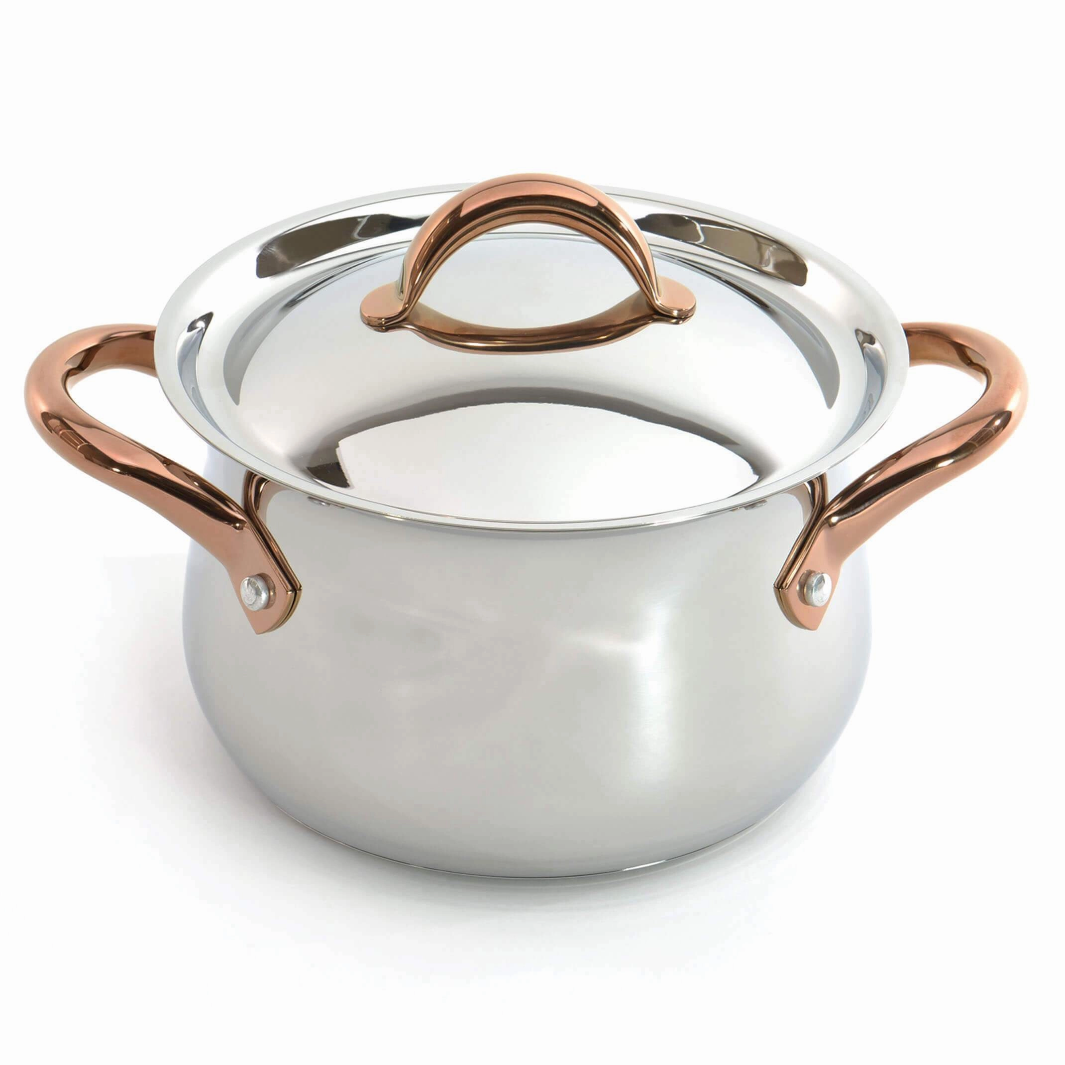 BergHOFF Ouro Gold 11Pc 18/10 Stainless Steel Cookware Set with SS Lids