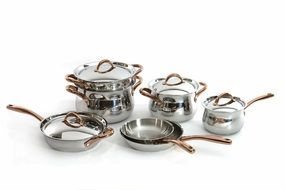BergHOFF Ouro Gold 11Pc 18/10 Stainless Steel Cookware Set with SS Lids Cookware holiday sale