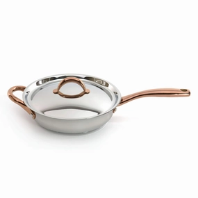 BergHOFF Ouro Gold 18/10 Stainless Steel 9.5" Covered Deep Skillet with Two Side Handles  & Stainless Steel Lid, 3.1 Qt Cookware holiday sale