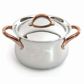 BergHOFF Ouro Gold 18/10 Stainless Steel 9.5" Covered Dutch Oven  with Stainless Steel Lid, 8.1 Qt Cookware holiday sale