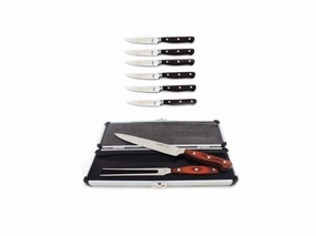 BergHOFF Pakka 8Pc Stainless Steel Cutlery Set, 6Pc 12" Steak Knives & 2pc 12" Carving Sets Cutlery outlet discounts