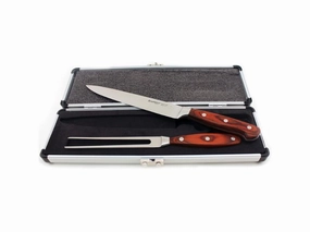 BergHOFF Pakka Wood 3Pc Stainless Steel Carving Set with Case Cutlery outlet discounts