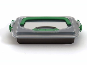 BergHOFF Perfect Slice 13" Covered Cake Pan with Slicing Tool Bakeware online promo