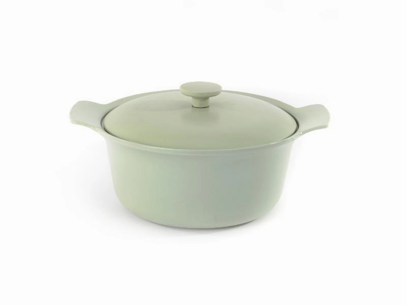 BergHOFF Ron 10"  Cast Iron Covered Stockpot 4.4Qt, Green Cookware holiday sale