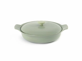 BergHOFF Ron 11" Cast Iron Covered Deep Skillet 3.5Qt, Green Cookware holiday sale
