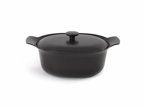 BergHOFF Ron 11" Cast Iron Covered Dutch Oven 5.5Qt, Black Cookware holiday sale