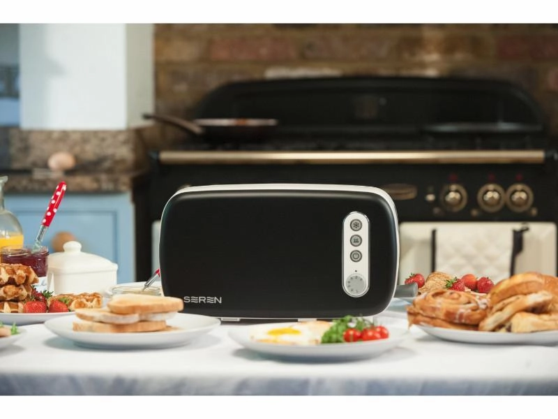 BergHOFF Seren Side Loading Toaster with Black Panel