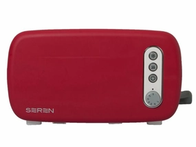 BergHOFF Seren Side Loading Toaster with Red Panel Cookware holiday sale